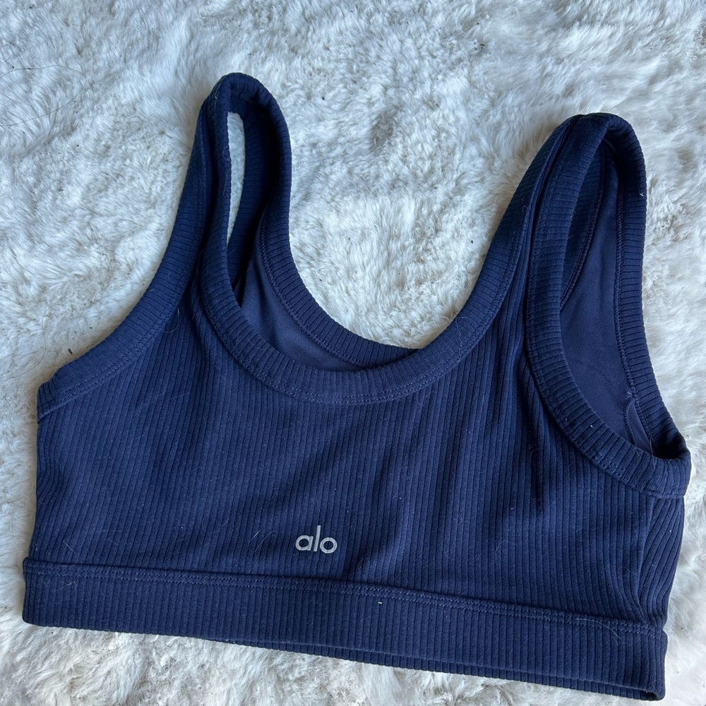 Alo Wellness Bra in Navy Blue